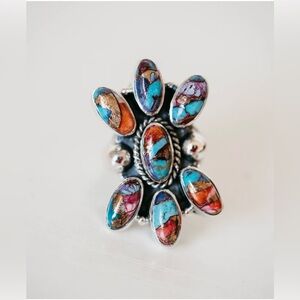 Goldie Lew Pennerton Ring Pink Spiny Turquoise